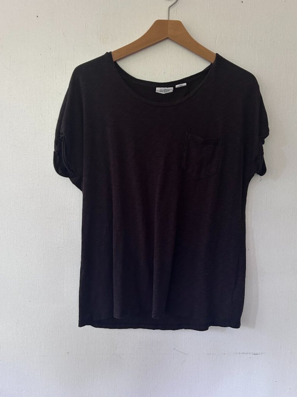 Sigrid Olsen Soft Modal T-shirt Womens Large Gray Cozy Short Sleeve Top